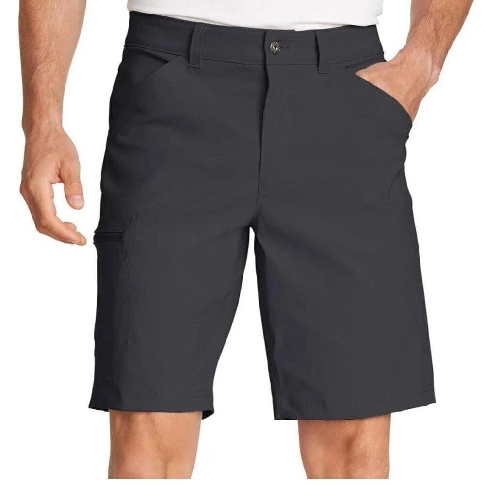 NEW Eddie Bauer Men's Size 38 Rainier 10" Tech Shorts Outdoor Cargo  Black